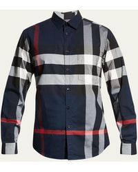 Burberry - Simpson Stretch Cotton Check Shirt - Lyst