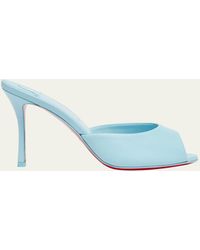 Christian Louboutin - Me Dolly Napa Red Sole Slide Sandals - Lyst