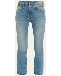 R13 - Kick Fit Straight Cropped Jeans - Lyst