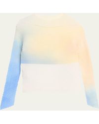 Issey Miyake - Pastel Pleats Printed Woven Top - Lyst