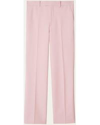 Burberry - Cropped Wool Trousers - Lyst
