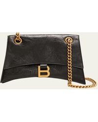 Balenciaga - Crush Small Crinkled Leather Shoulder Bag - Lyst