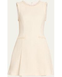 Cinq À Sept - Nova Faux Pearl Sleeveless Tweed Mini Dress - Lyst