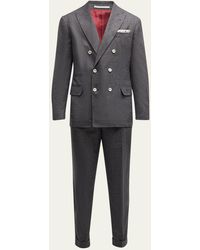 Brunello Cucinelli - Hollywood Glamour Cashmere-silk Double-breasted Suit - Lyst