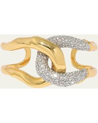 Alexis - Solanales Crystal Interlocked Cuff Bracelet - Lyst