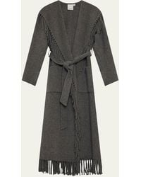 Jonathan Simkhai - Carrie Fringed Wool-blend Robe Coat - Lyst