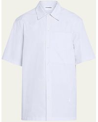 Jil Sander - Friday Am Cotton Stripe Short-sleeve Shirt - Lyst