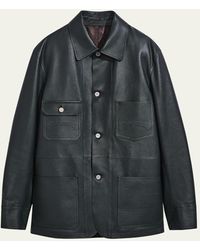 Berluti - Leather 4-pocket Chore Jacket - Lyst