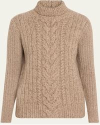 Lafayette 148 New York - Cashmere Cable-Knit Turtleneck Sweater - Lyst