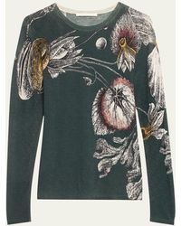 Jason Wu - Merino Wool Floral Print Sweater - Lyst
