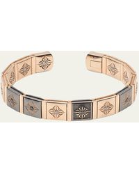 Shamballa Jewels - 18k Rose Gold & Diamond Cuff Bracelet - Lyst