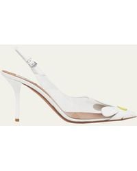 Alaïa - 90Mm Bloom Transparent Slingback Pumps - Lyst
