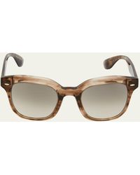 Brunello Cucinelli & Oliver Peoples - Filu Oval Acetate Sunglasses - Lyst