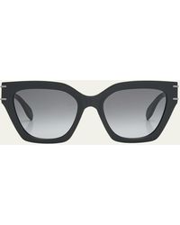 Alexander McQueen - Acetate Cat-eye Sunglasses W/ Logo Detail - Lyst