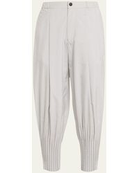 Homme Plissé Issey Miyake - Pleated Snap-front Track Pants - Lyst