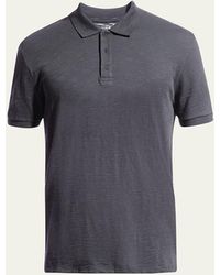 Vince - Classic Slub Cotton Polo Shirt - Lyst