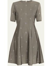 Givenchy - 4g Flare Knit Mini Dress - Lyst
