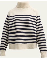 Nili Lotan - Gideon Stripe Wool Cashmere Turtleneck Sweater - Lyst