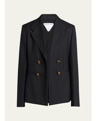 Bottega Veneta - Subtle Stripe Knot Button Wool Jacket - Lyst