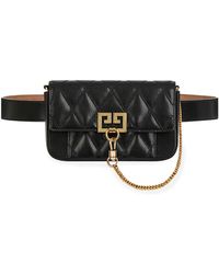 Givenchy Pocket Mini Pouch Convertible Clutch/belt Bag - Golden Hardware - Black