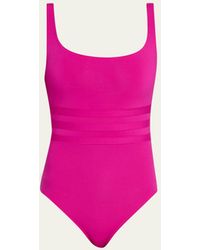 Eres - Asia Scoop-neck One-piece Swimsuit With Waistband Detail - Lyst