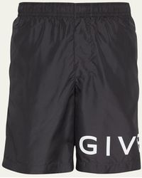 Givenchy - Long Logo Swim Shorts - Lyst