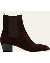 Christian Louboutin - Rosalio Leather Red-sole Chelsea Boots - Lyst