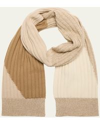 Loro Piana - Wool Rib-knit Colorblock Scarf - Lyst