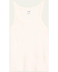 RE/DONE - Ribbed Mixed-media Tank Top - Lyst