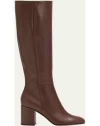 Gianvito Rossi - Joelle Leather Knee Boots - Lyst