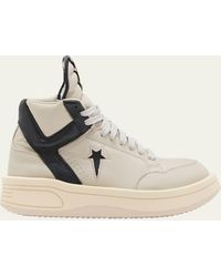 Rick Owens - X Converse Turbowpn Leather High-top Sneakers - Lyst