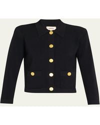 L'Agence - Osiris Collared Cardigan - Lyst