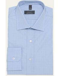 Bergdorf Goodman - Micro-plaid Cotton Dress Shirt - Lyst