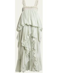Chloé - High-Low Ruffled Dress - Lyst