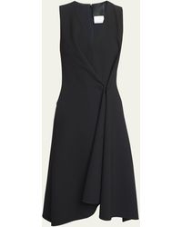 Givenchy - Wrap Dress With Side Draped Detail - Lyst