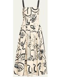 Alexis - Cocco Cotton Printed Midi Dress - Lyst