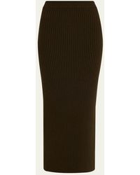 Max Mara - Ribbed Wool-Cashmere Maxi Pencil Skirt - Lyst
