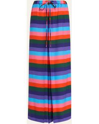 Rianna + Nina - Kipos Split Stripe Drawstring Long Skirt - Lyst