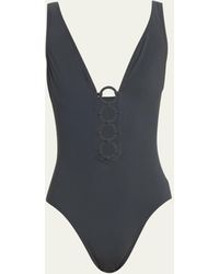 Karla Colletto - Morgan V-neck Silent Underwire One-piece Swimsuit - Lyst