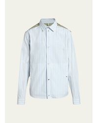 Moncler - Mixed-Media Shirt Jacket - Lyst