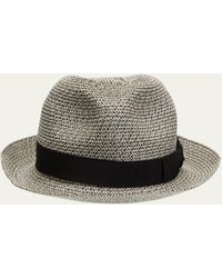 Inverni - Hemp Textile Fedora Hat - Lyst
