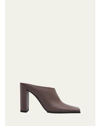 Alaïa - Leather Square-Toe Mules - Lyst
