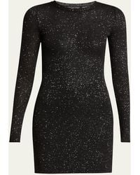 Balenciaga - Sequined Knit Mini Long Sleeve Dress - Lyst