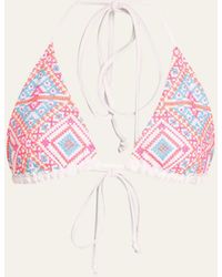 Ramy Brook - Kaisley Embroidered Bikini Top - Lyst