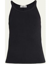 ÉTERNE - Cropped Rib Tank Top - Lyst
