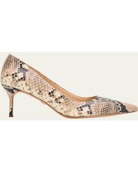 Veronica Beard - Rita Snake-Embossed Leather Pointed-Toe Pumps - Lyst