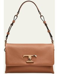 Tod's - Mini Flap Calfskin Leather Shoulder Bag - Lyst
