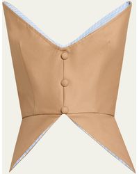 Rosie Assoulin - Mother Of Buttons Structured Corset Top - Lyst