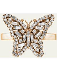 Suzanne Kalan - 18k Bold Diamond Small Butterfly Ring - Lyst