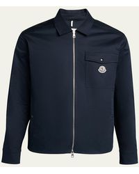 Moncler - Full-Zip Twill Overshirt - Lyst